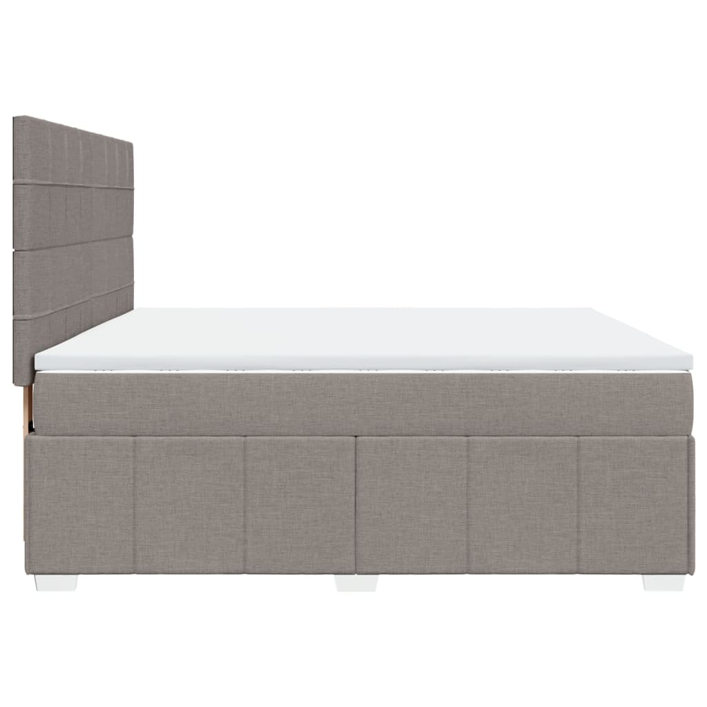 Boxspringbett Mit Matratze Stoff Taupe