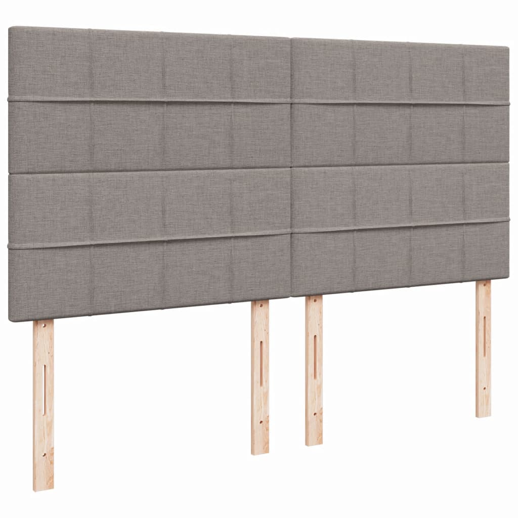 Boxspringbett Mit Matratze Stoff Taupe