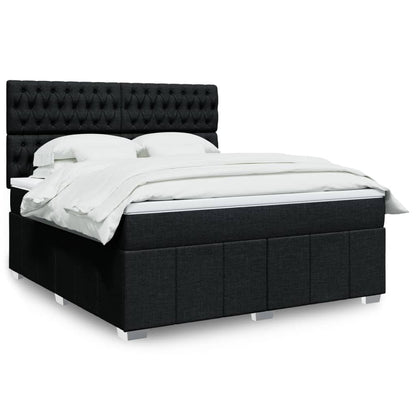 Boxspringbett Mit Matratze Stoff Schwarz