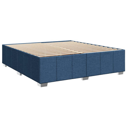 Boxspringbett Mit Matratze Stoff Blau