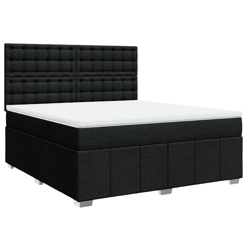 Boxspringbett Mit Matratze Stoff Schwarz