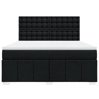 Boxspringbett Mit Matratze Stoff Schwarz