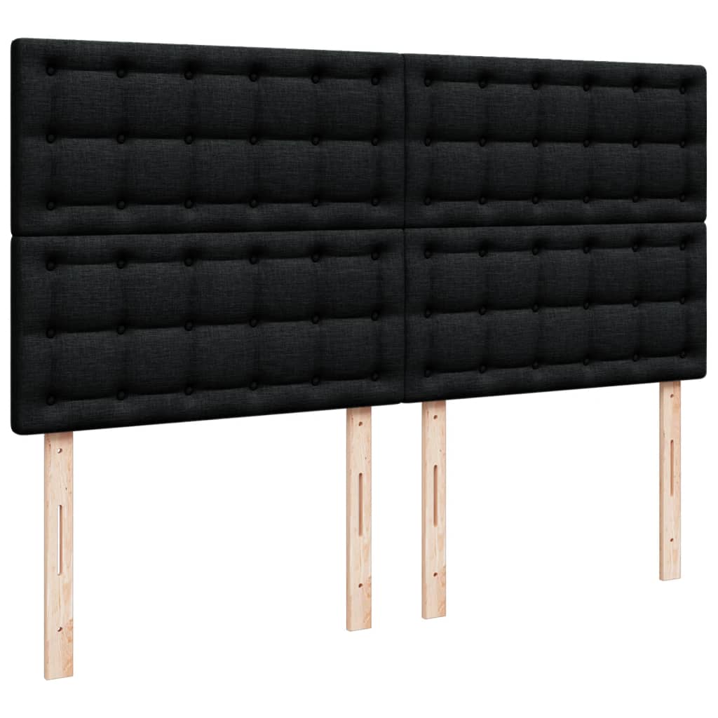 Boxspringbett Mit Matratze Stoff Schwarz
