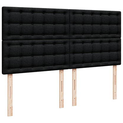 Boxspringbett Mit Matratze Stoff Schwarz