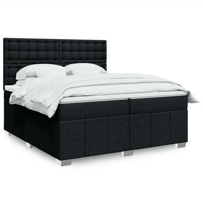 Boxspringbett Mit Matratze Stoff Schwarz