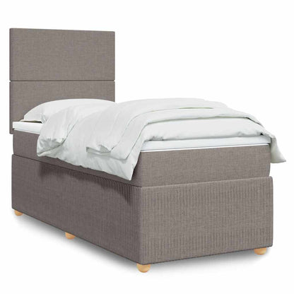 Boxspringbett Mit Matratze Stoff Taupe