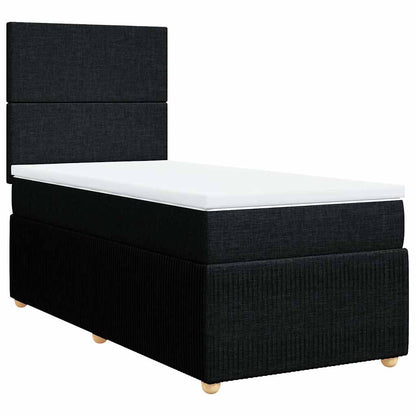 Boxspringbett Mit Matratze Stoff Schwarz