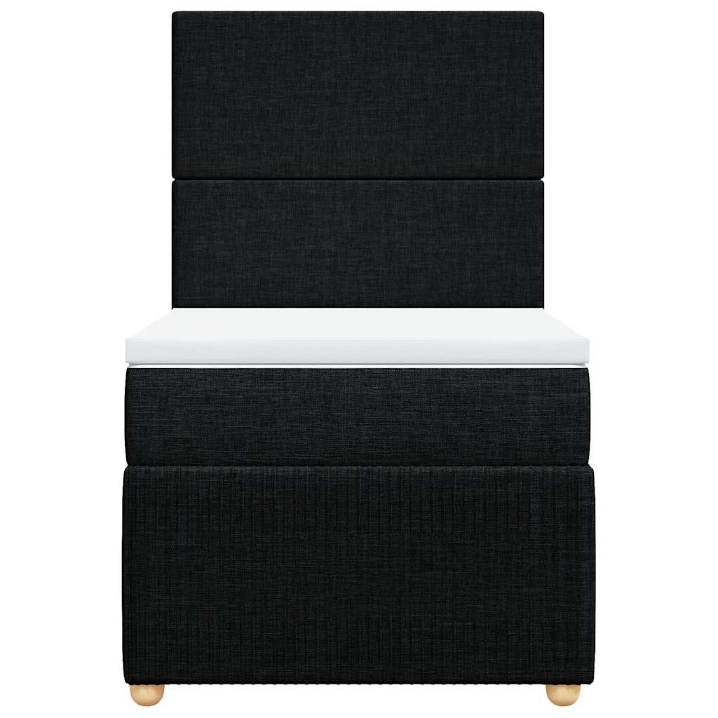 Boxspringbett Mit Matratze Stoff Schwarz