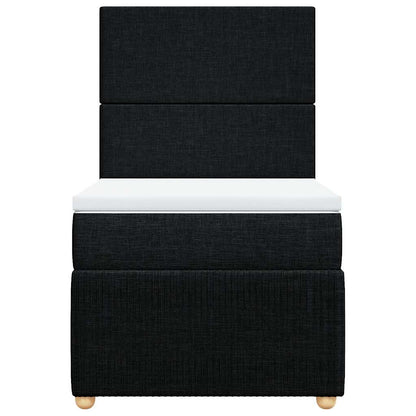 Boxspringbett Mit Matratze Stoff Schwarz