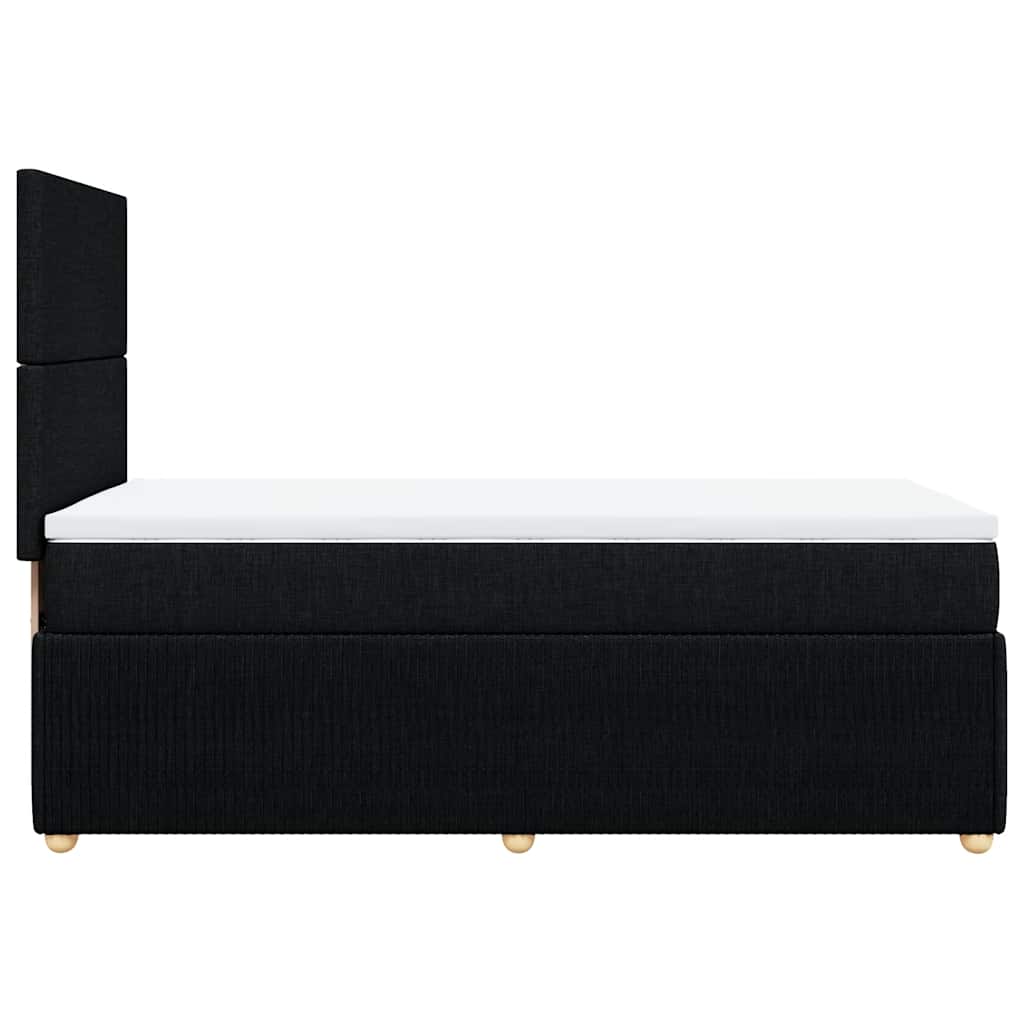 Boxspringbett Mit Matratze Stoff Schwarz