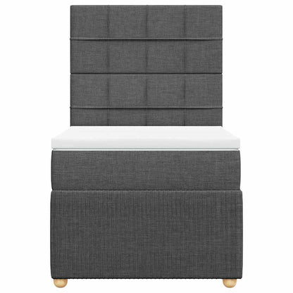 Boxspringbett Mit Matratze Stoff Dunkelgrau