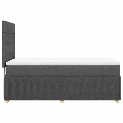 Boxspringbett Mit Matratze Stoff Dunkelgrau