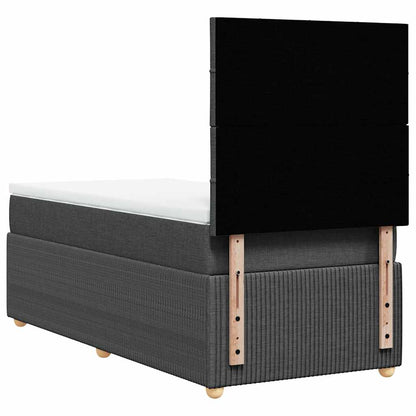 Boxspringbett Mit Matratze Stoff Dunkelgrau