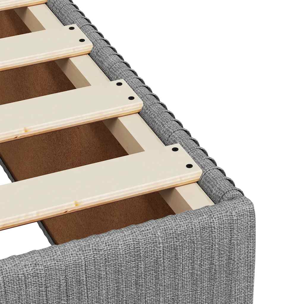 Boxspringbett Mit Matratze Stoff Hellgrau