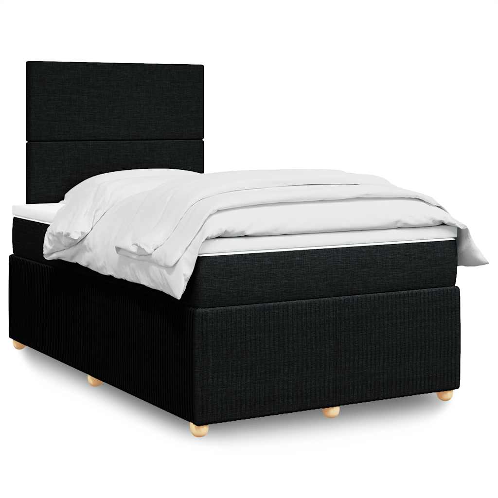 Boxspringbett Mit Matratze Stoff Schwarz