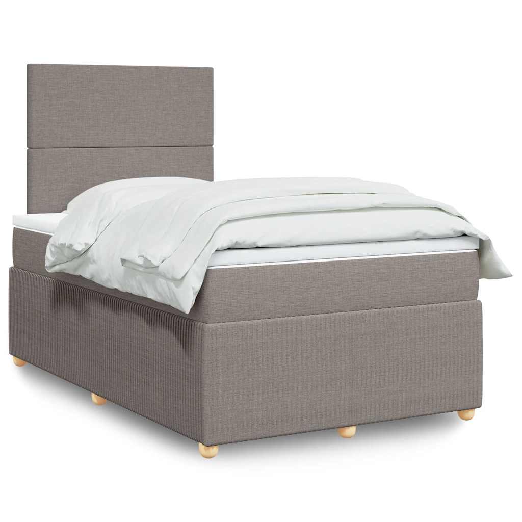 Boxspringbett Mit Matratze Stoff Taupe