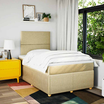 Boxspringbett Mit Matratze Stoff Creme