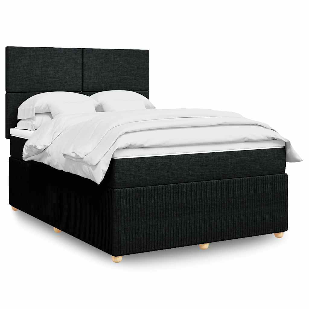Boxspringbett Mit Matratze Stoff Schwarz