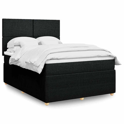 Boxspringbett Mit Matratze Stoff Schwarz