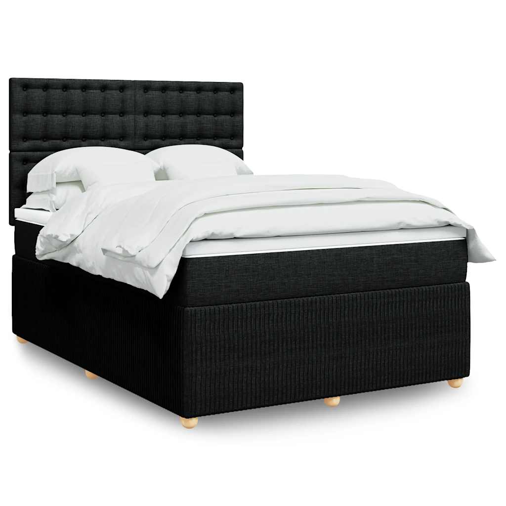 Boxspringbett Mit Matratze Stoff Schwarz