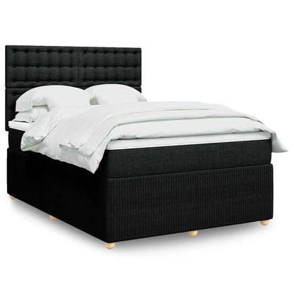 Boxspringbett Mit Matratze Stoff Schwarz