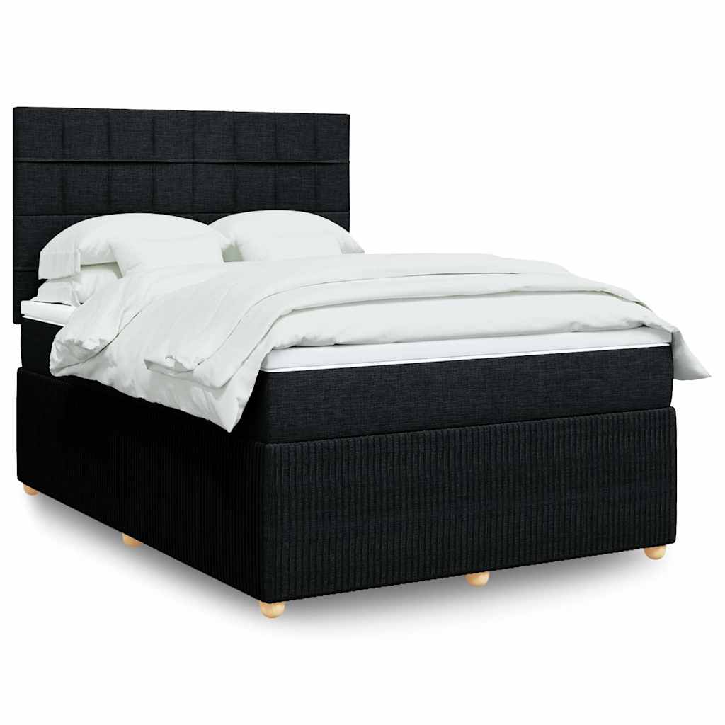 Boxspringbett Mit Matratze Stoff Schwarz