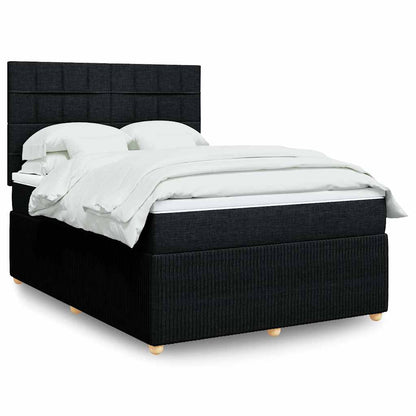 Boxspringbett Mit Matratze Stoff Schwarz