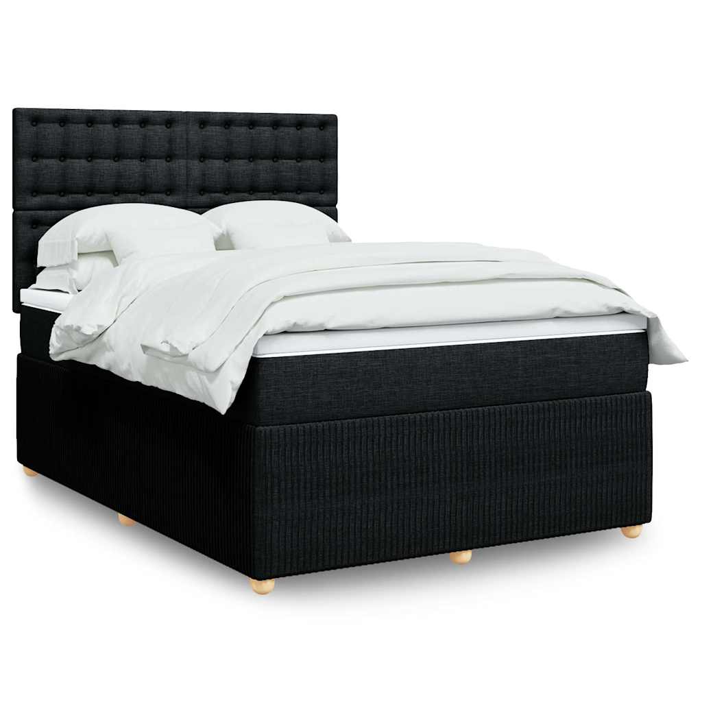 Boxspringbett Mit Matratze Stoff Schwarz