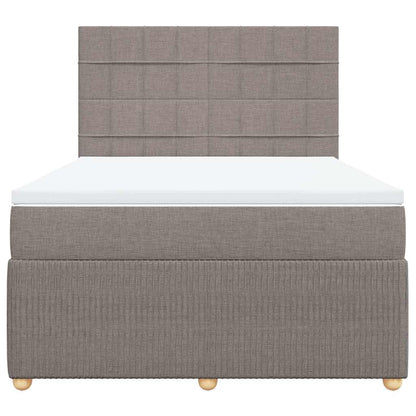 Boxspringbett Mit Matratze Stoff Taupe