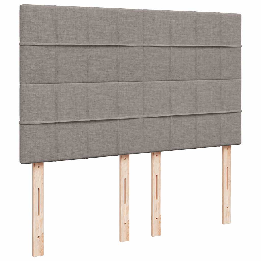 Boxspringbett Mit Matratze Stoff Taupe