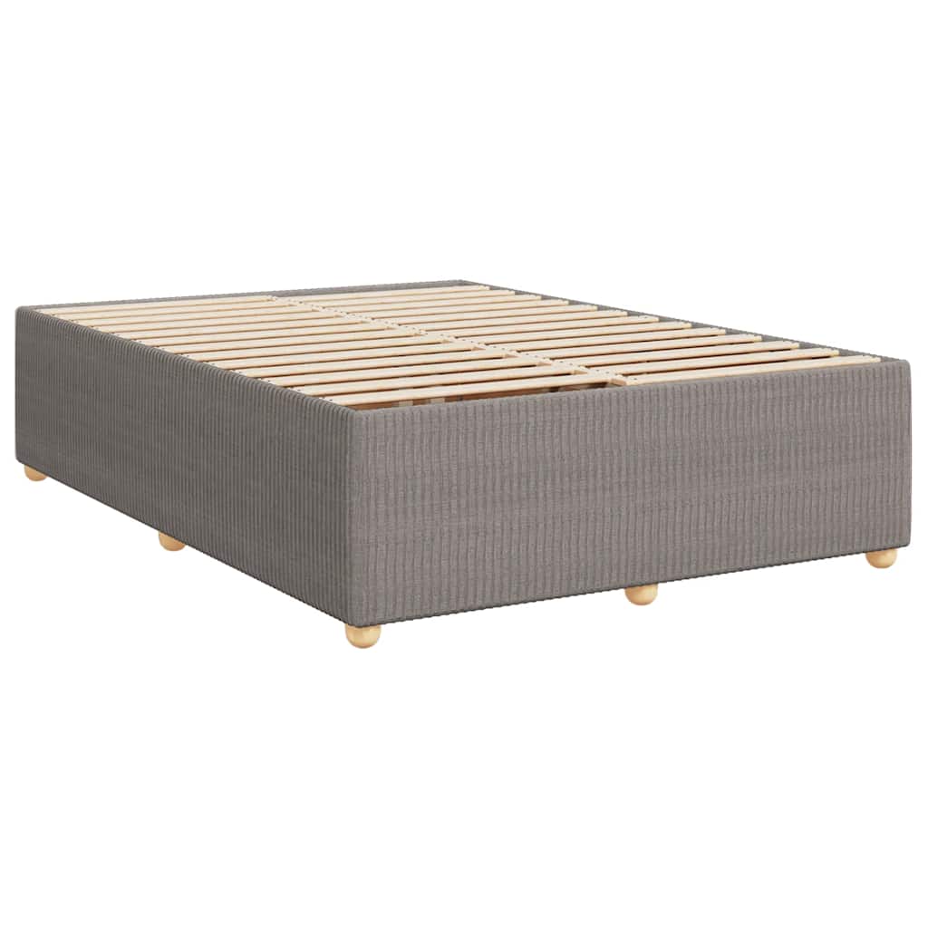 Boxspringbett Mit Matratze Stoff Taupe