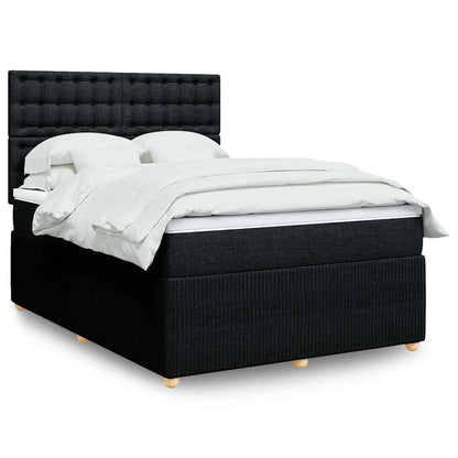 Boxspringbett Mit Matratze Stoff Schwarz