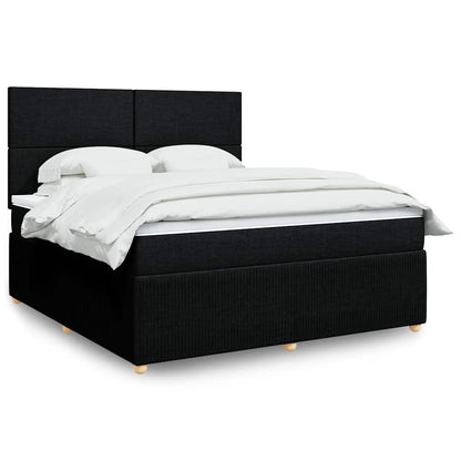 Boxspringbett Mit Matratze Stoff Schwarz