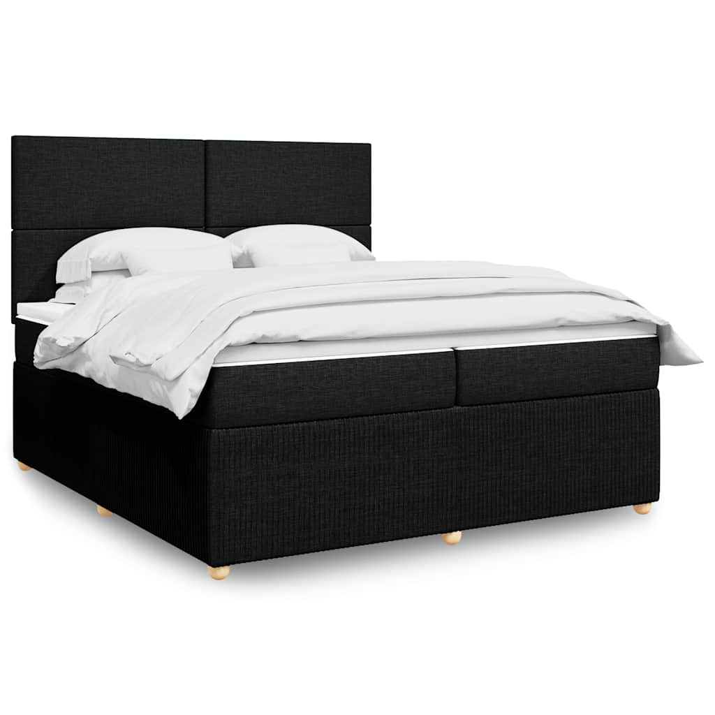 Boxspringbett Mit Matratze Stoff Schwarz