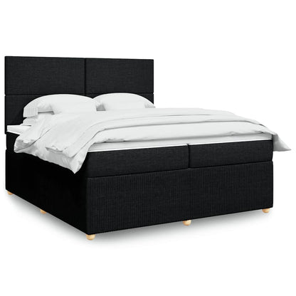 Boxspringbett Mit Matratze Stoff Schwarz