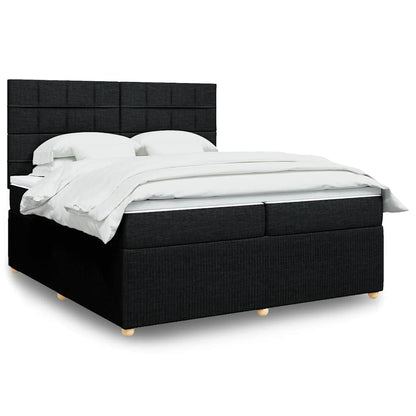 Boxspringbett Mit Matratze Stoff Schwarz