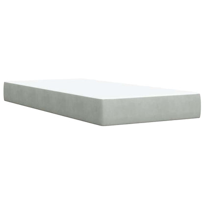 Boxspringbett Mit Matratze Samt Hellgrau
