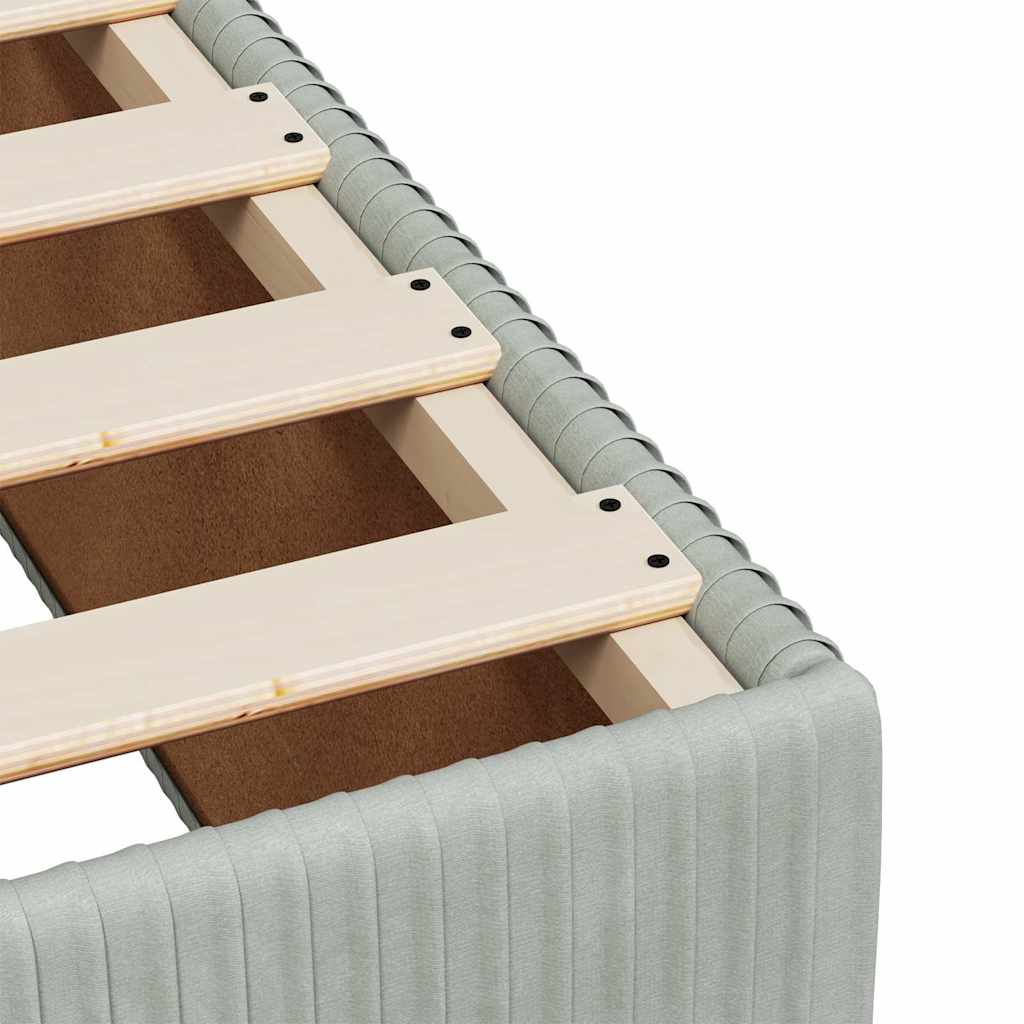 Boxspringbett Mit Matratze Samt Hellgrau