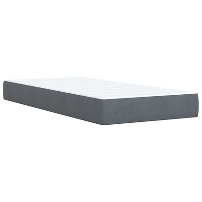 Boxspringbett Mit Matratze Samt Dunkelgrau
