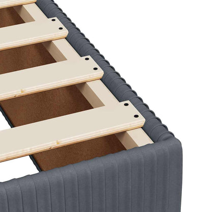 Boxspringbett Mit Matratze Samt Dunkelgrau