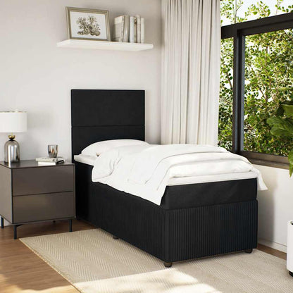 Boxspringbett Mit Matratze Samt Schwarz