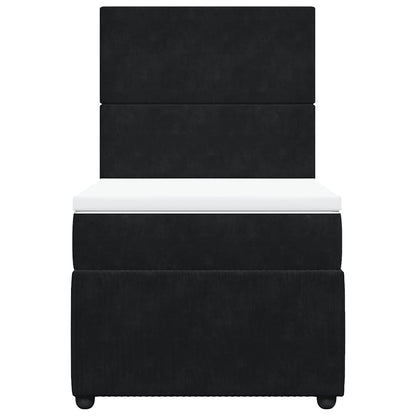 Boxspringbett Mit Matratze Samt Schwarz