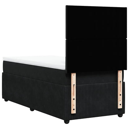 Boxspringbett Mit Matratze Samt Schwarz