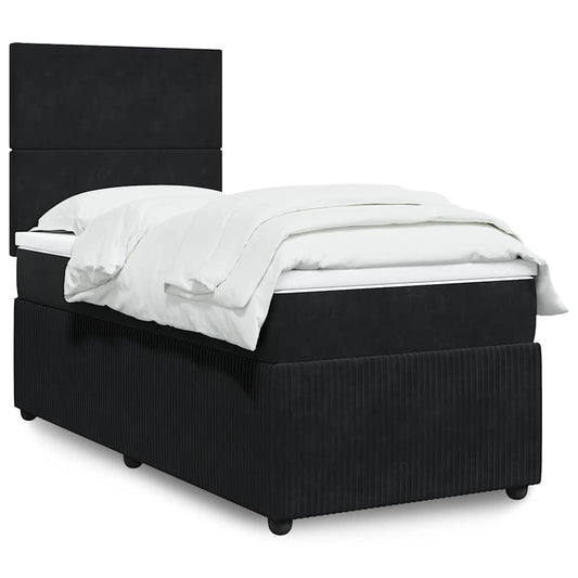 Boxspringbett Mit Matratze Samt Schwarz