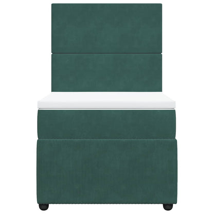 Boxspringbett Mit Matratze Samt Dunkelgrün