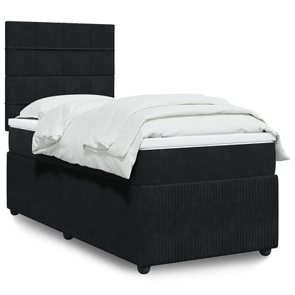 Boxspringbett Mit Matratze Samt Schwarz
