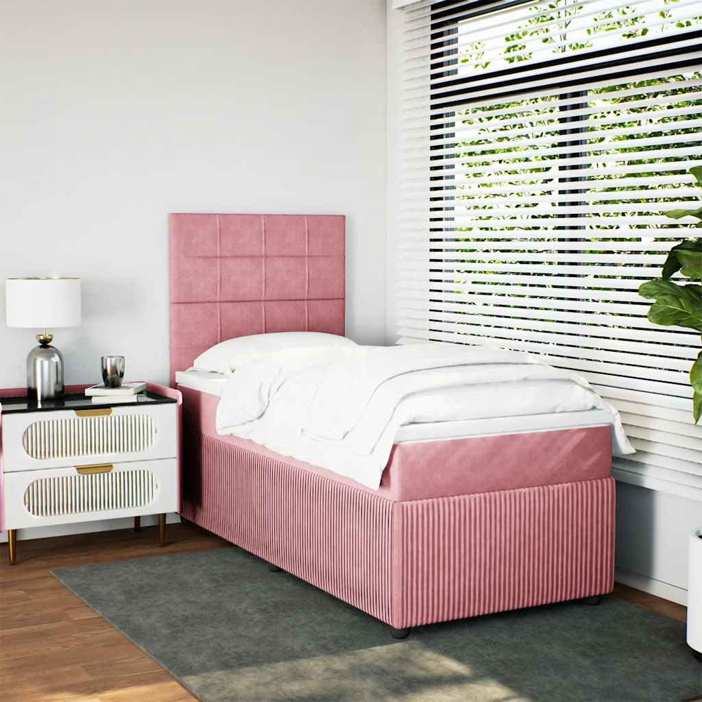 Boxspringbett Mit Matratze Samt Rosa