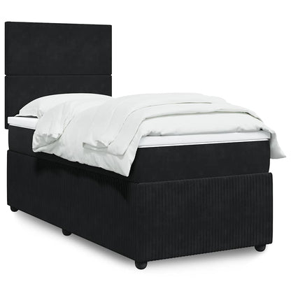 Boxspringbett Mit Matratze Samt Schwarz