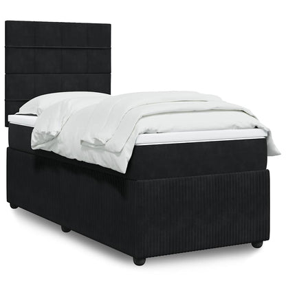 Boxspringbett Mit Matratze Samt Schwarz