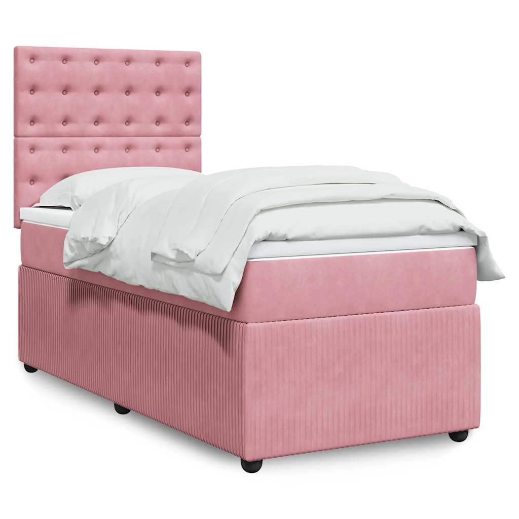 Boxspringbett Mit Matratze Samt Rosa